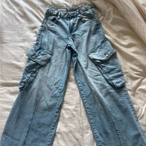 Zara Kids Light Blue Cargo Jeans
